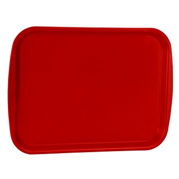 Tabuleiro de Refeio em Plstico 300x410mm Vermelho Escuro