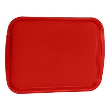 Tabuleiro de Refeio em Plstico 300x410mm Vermelho 10 un