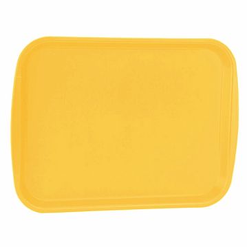 Tabuleiro de Refeio em Plstico 300x410mm Amarelo 10 un