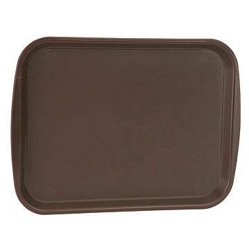 Tabuleiro de Refeio em Plstico 264x358mm Castanho