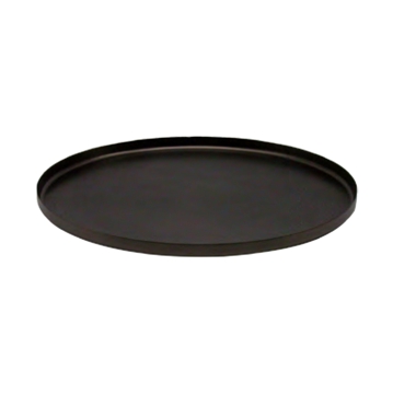 200 mm circumference tray in matte black stainless steel The Bars 1 unit