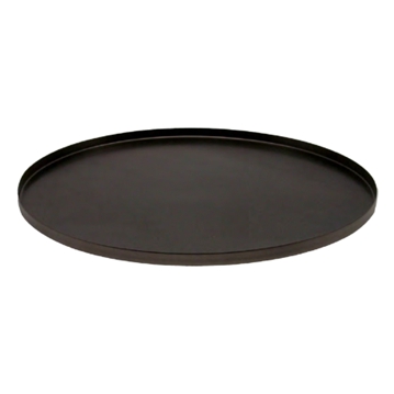 300 mm circumference tray in matte black stainless steel The Bars 1 unit