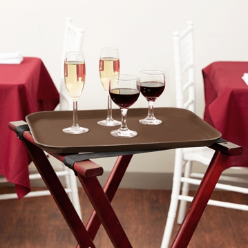 Tabuleiro Antideslizante Castanho Rectangular 380x510mm 1 un