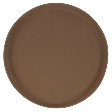 Tabuleiro Antideslizante Castanho Redondo 400mm 1 un