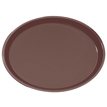 Tabuleiro Antideslizante Castanho Oval 555x670mm 1 un