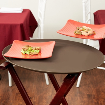 Tabuleiro Antideslizante Castanho Oval 555x670mm 1 un