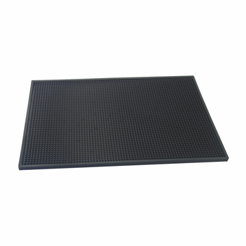 Black Rubber Mat 150x300mm The Bars 1 pcs
