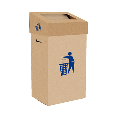 Papeleira de Carto com Tampa Basculante 75L 373x273x720mm 15 un
