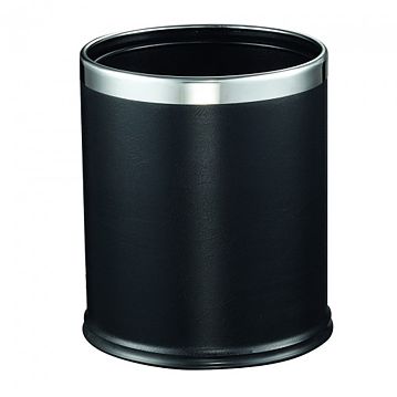 Papeleira de Quarto Redonda em Ao 9L 225x270mm Preto