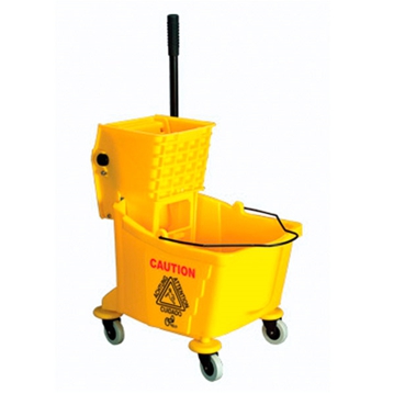 Carro Balde Limpeza com Escorredor 32L 620x405x860mm Plstico HDPE Amarelo
