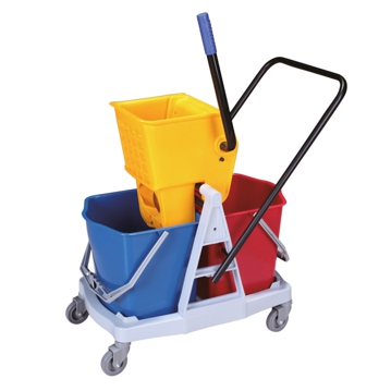 Carro Limpeza 2 Baldes e Escorredor 2x15L 620x405x860mm Plstico HDPE