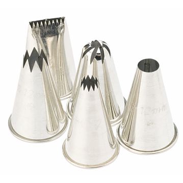 Conjunto de 5 Bicos em Inox para Saco Pasteleiro 6-10mm
