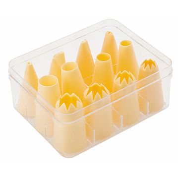 Conjunto de Bicos em Plstico PP para Saco de Pasteleiro - 12 Peas