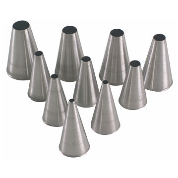 Bicos em Inox com Furo Redondo para Sacos de Pasteleiro 15mm