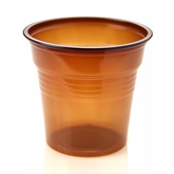 Copo Plstico Caf Castanho Translcido 80ml Caixa 48x50