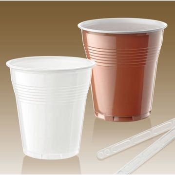 Copo Plstico Vending - Branco+Castanho 150cc 30x100 un