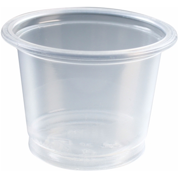 Copo em Plstico para Molhos - 28ml 1oz Transparente 25x100 un