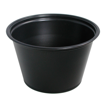 Copo em Plstico para Molhos - 120ml Preto 20x125 un
