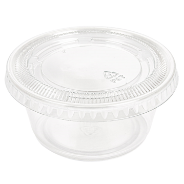 Copo em Plstico PP + Tampa PET para Molhos 100ml Transparente 24x50 un