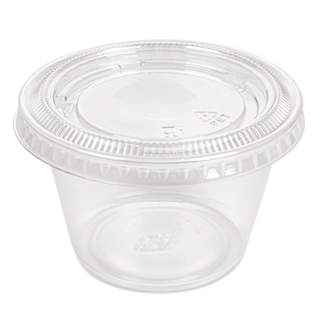 Copo em Plstico PP + Tampa PET para Molhos 120ml Transparente 24x50 un
