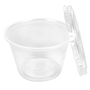 Copo em Plstico PP + Tampa PET para Molhos 120ml Transparente 24x50 un
