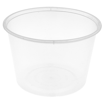 Recipiente de Pl�stico PP Transparente 525ml �115/90x80mm 10x500 un