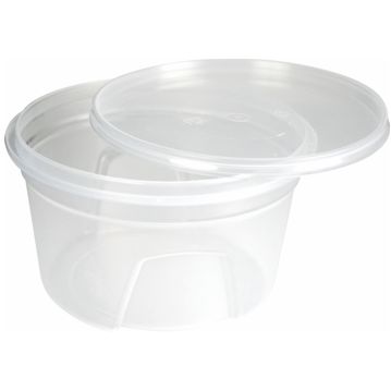 Taa + Tampa de Plstico Eurobox Transparente 620cc Caixa 100