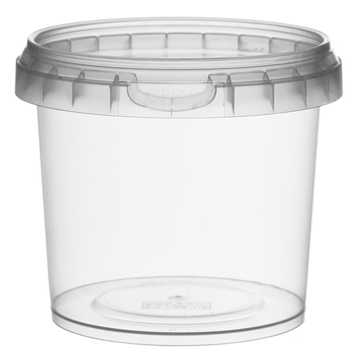 Recipiente de Plstico PP + tampa Transparente Inviolvel 365ml 95x84mm 456 un