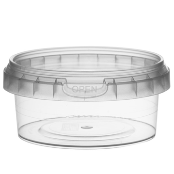 Recipiente de Plstico PP + tampa Transparente Inviolvel 180ml 95x44mm 504 un