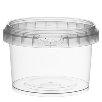 Recipiente de Plstico PP + tampa Transparente Inviolvel 280ml 95x65mm 475 un