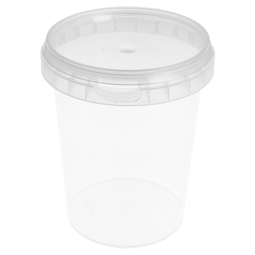 Recipiente de Plstico PP + tampa Transparente Inviolvel 520ml 95x117mm 380 un