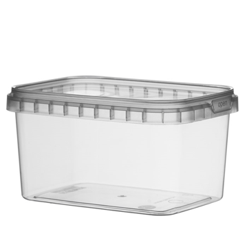 Recipiente de Plstico PP + tampa Transparente Inviolvel 425ml 120x88x69mm 368 un
