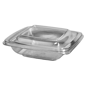 Saladeira Plstico Quadrada 250ml 140x140x35mm PP Transparente 400 un
