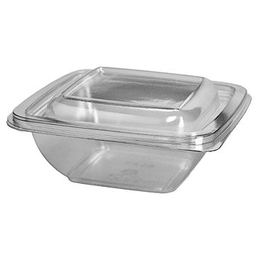 Saladeira Plstico Quadrada 750ml 160x160x65mm RPET Transparente 400 un