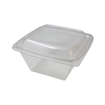 Tampa Plstico RPET Alta para Saladeira Clear 750ml 160x160x20mm 400 un