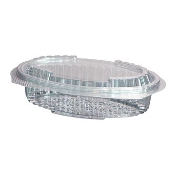 Saladeira Plstico Oval 375g 180x120x50mm PP Tampa Lisa 400 un