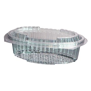 Saladeira Plstico Oval 500g 180x120x60mm PP Tampa Normal 400 un