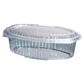 Saladeira Plstico Oval 1500g 255x162x82mm PP Tampa Normal Caixa 250