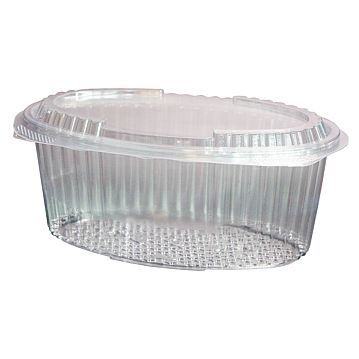 Saladeira Plstico Oval 2000g 255x162x105mm PP Tampa Normal Caixa 250