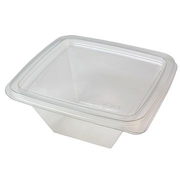 Saladeira Plstico Clear 375ml 140x140x60mm PP transparente 400 un