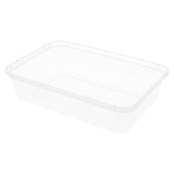 Recipiente de Plstico PP Transparente Rectangular 500ml 175x120x35mm 10x50 un