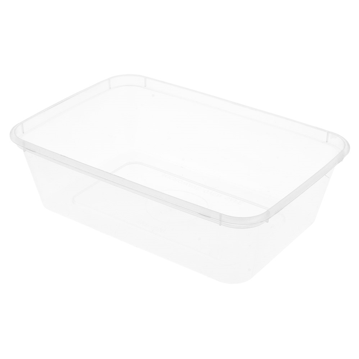 Recipiente de Plstico PP Transparente Rectangular 650ml 175x120x45mm 10x50 un