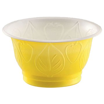 Taa de Plstico Bicolor 105x58mm 250ml Amarelo Caixa 10x100