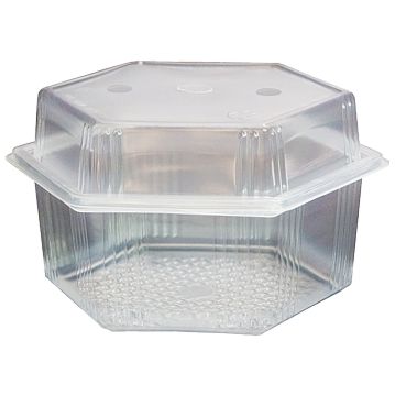 Contentor para Micro-ondas Hexagonal M5810 Translcido 2000g 215x190x72mm 340 un