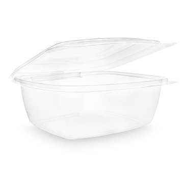 Saladeira PLA Transparente 1400ml 48oz 182x200x75mm Vegware 4x50 un