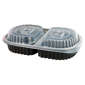 Tampa para Contentor Micro-ondas 8015 de 2 Compartimentos 235x145x21mm 400 un