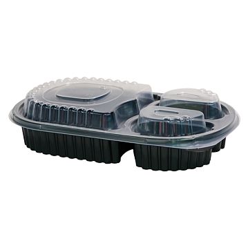 Tampa para Contentor Micro-ondas 8020 de 3 Compartimentos 235x145x21mm 400 un