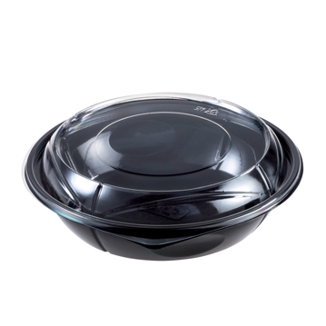 Tampa para Saladeira Pl�stico Preto 800ml 600 un