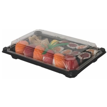 Bandeja + Tampa em PLA para Sushi 150x230mm 600un