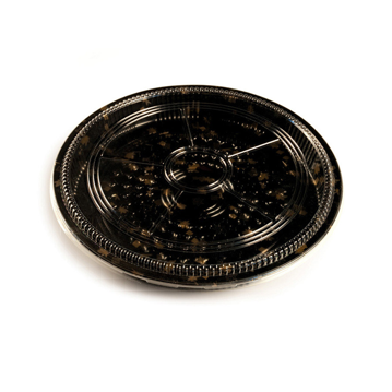 Recipiente Plstico Preto + Tampa para Sushi 320x47mm 4x30 un